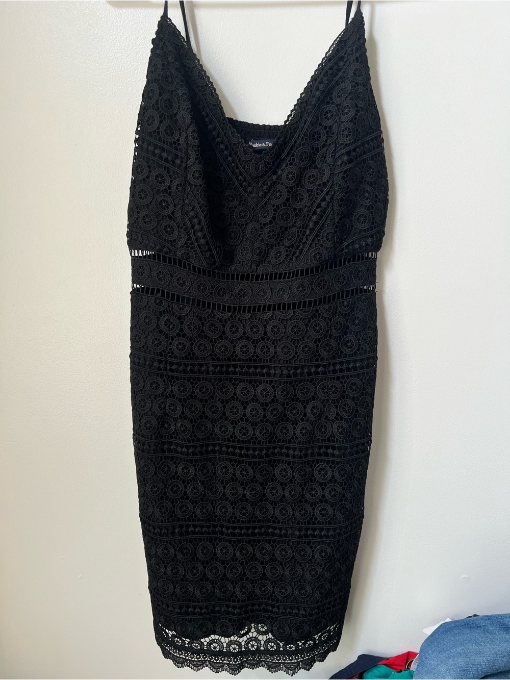 Abercrombie & Fitch Black Lace Summer Dress with V-Neck